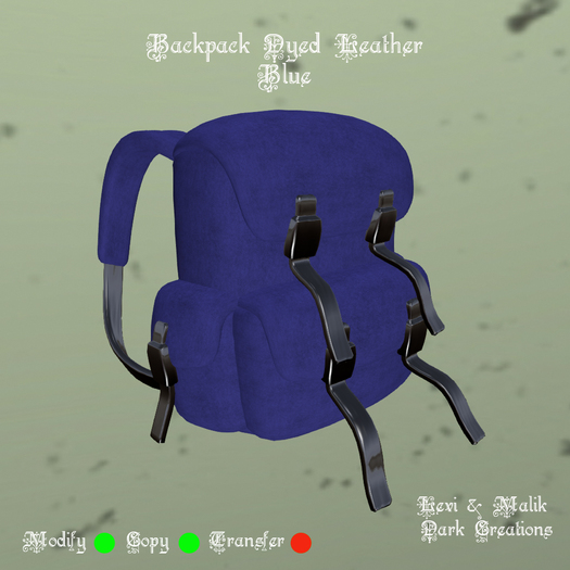 Backpack Dyed Leather Blue