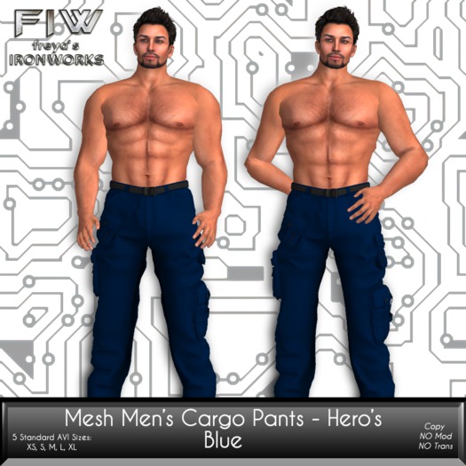 FIW - Men's Mesh Hero Cargo Pants - Blue