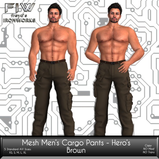 FIW - Men's Mesh Hero Cargo Pants - Brown