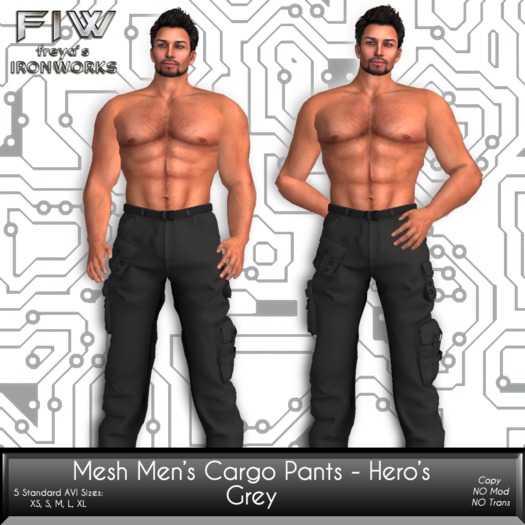 FIW - Men's Mesh Hero Cargo Pants - Grey