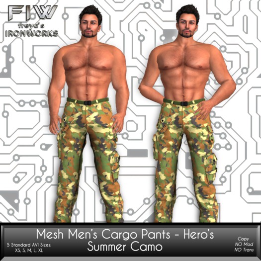 FIW - Men's Mesh Hero Cargo Pants - Summer Camo