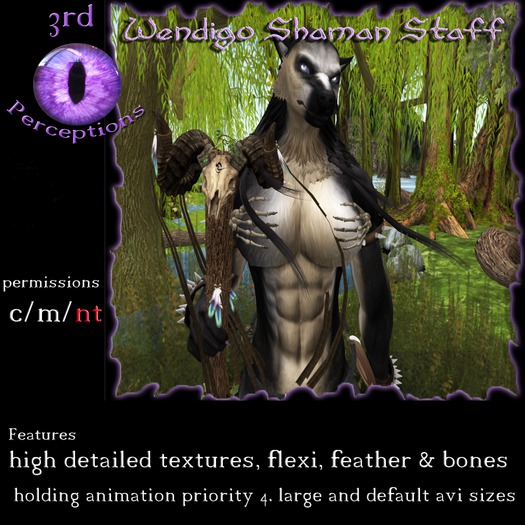 The Wendigo Shaman Staff ( Garou ) BOXED