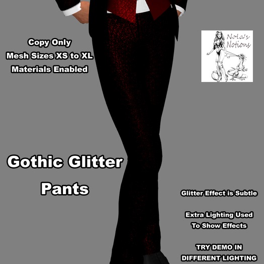 Gothic Glitter Pants