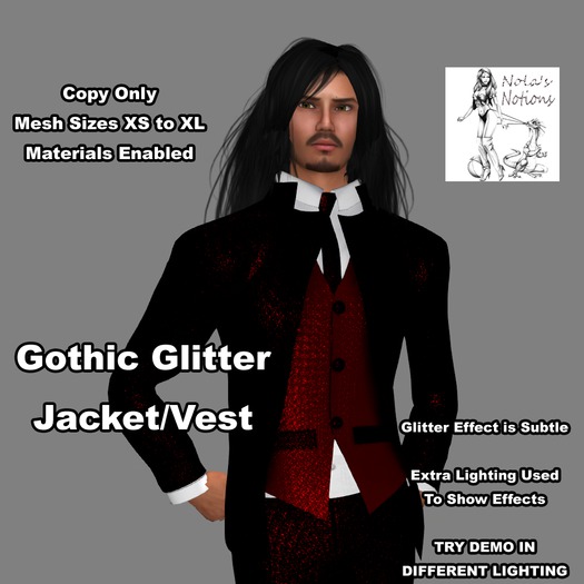 Gothic Glitter Jacket/Vest