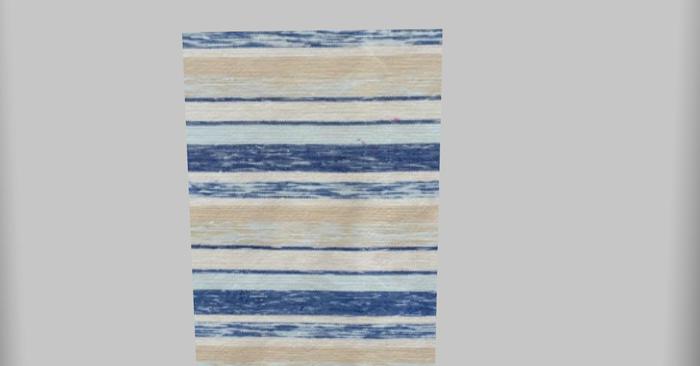 Scandanavian Rug (Blue & Tan)