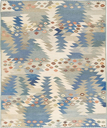 Scandanavian Rug (Blue & Gray)