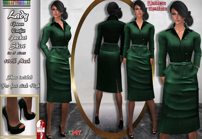 R.F. - Mesh line  Lady outfit - Green box