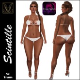 JCD Scintille White Bikini w/Omega Appliers (bagged)