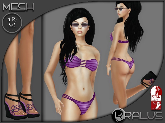 ::KRALUS::  Just Beachie : Purple Stripes