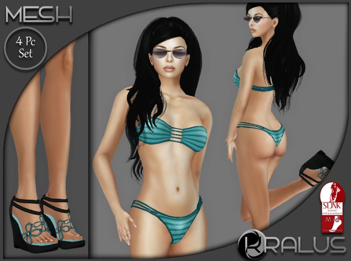 ::KRALUS::  Just Beachie : Turqois Stripes