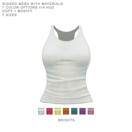 CARGO // Ribbed Tanktop // Bright Colors