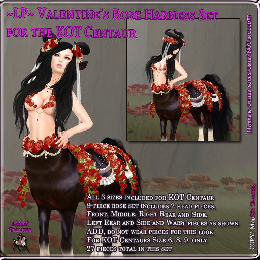 ~LP~ Valentine's Rose Harness (All sizes) KOT BOXED