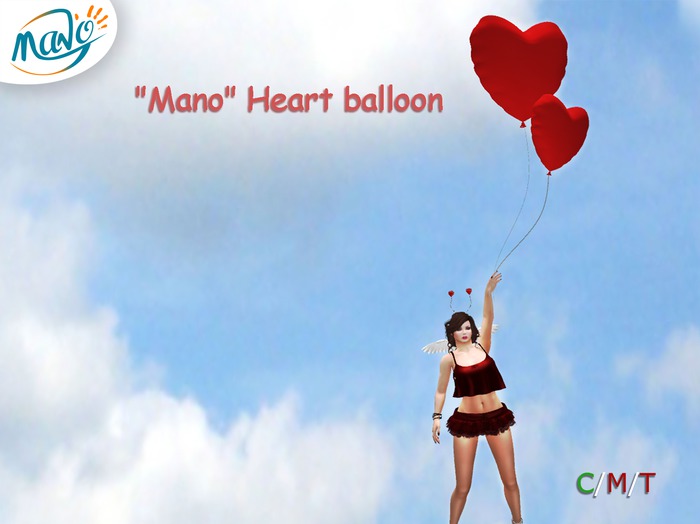 "Mano" Heart balloon