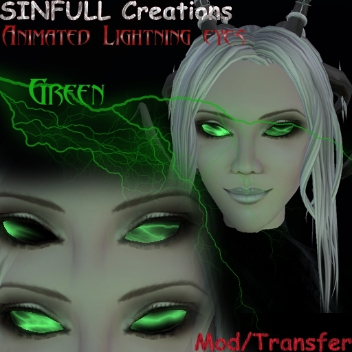 Sinfull Lightning eyes Green