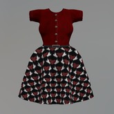 Red Winged Heart Mesh Dress box