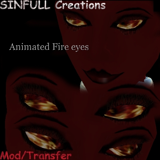 Sinfull animated full fire eye