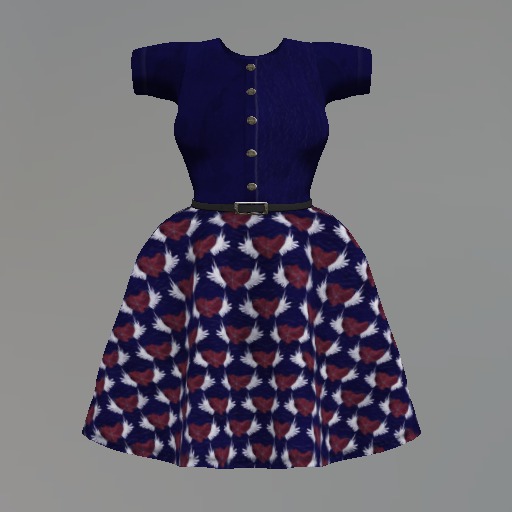 Blue Winged Heart Mesh Dress box