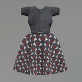 Charcoal Winged Heart Mesh Dress box