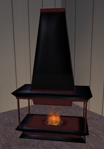 Modern Fire place Black & Red