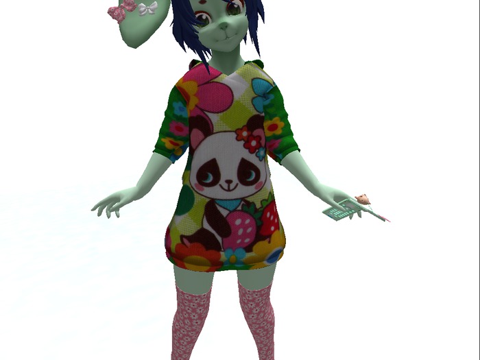 kawaii panda long hoodie