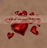 Valentines, hearts of glass, red, 7