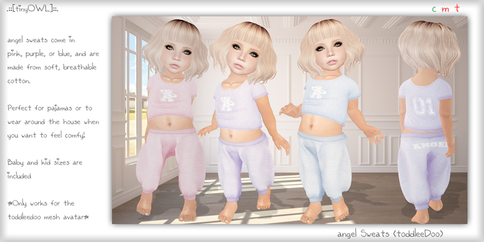 t.O. Angel Sweats - Pink (Boxed)