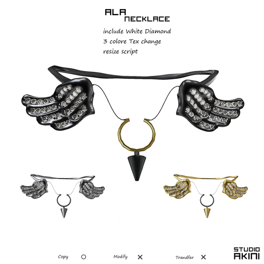 "studio AKINI"Ala-Nec-WhiteDiamond