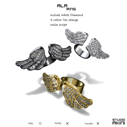 "studio AKINI"Ala-Ring-WhiteDia