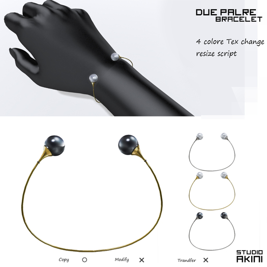 "studio AKINI"DuePerle-bracelet