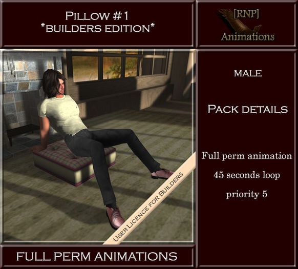[RNP] Pillow Sit #1_Male - Full Perm Animation