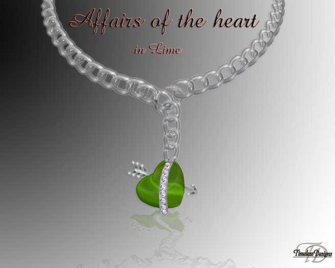*TD* Affairs of the Heart Chain in Lime     BX