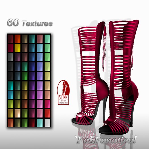 `FabFanatical - Mesh Slink Boots 60 Textures Pack1