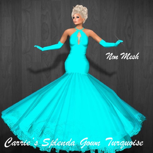 Carrie's Splenda Turquoise Gown