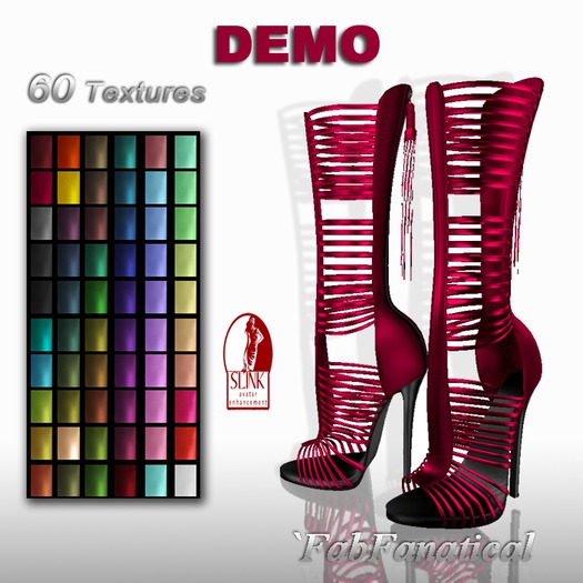 `FabFanatical - Mesh Slink Boots 60 Textures DEMO