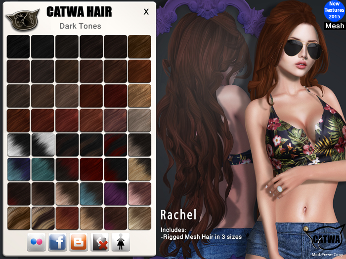 CATWA HAIR Rachel [Darks]
