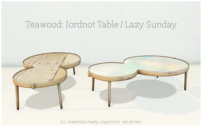 Teawood: Jordnot Table / Light Wood