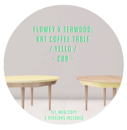 flowey x Teawood: Kat Coffee Table / yello
