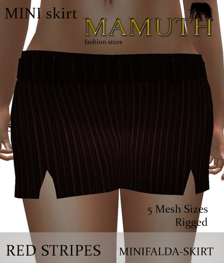 MAMUTH Falda Micromini "Marrón a rayitas"