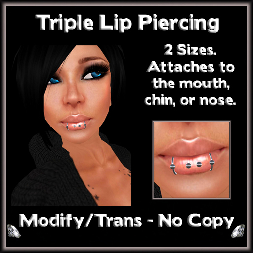 *ICED* Triple Lip Piercing (AD)