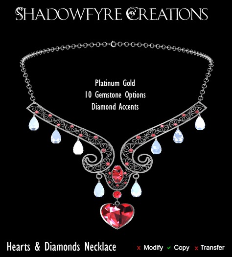 SC - Hearts & Diamonds - Silver - Boxed