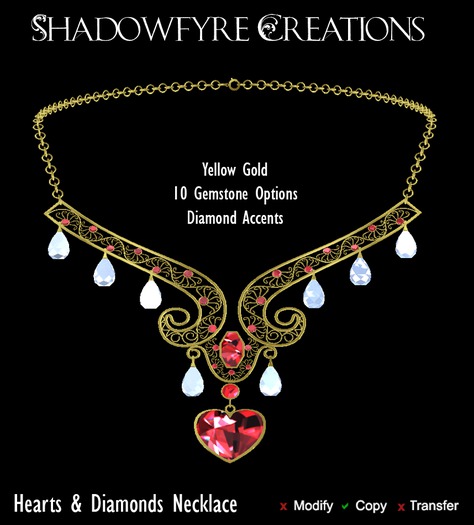 SC - Hearts & Diamonds - Gold - Boxed