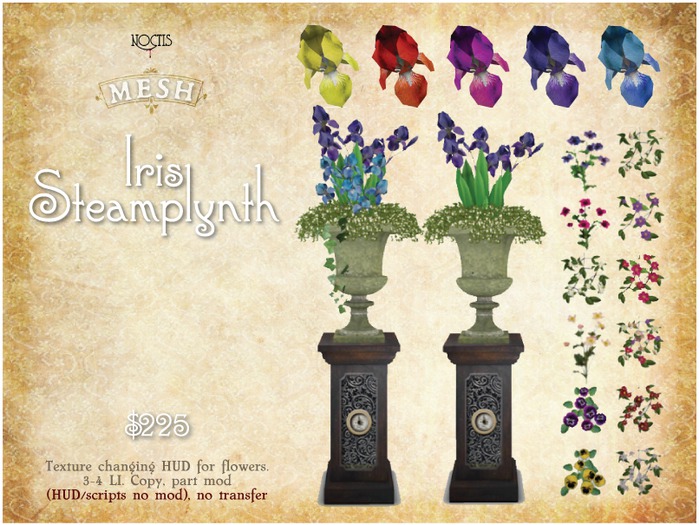 [noctis] Dutch iris Steamplynth Urn/Greenstone with HUDBOXED