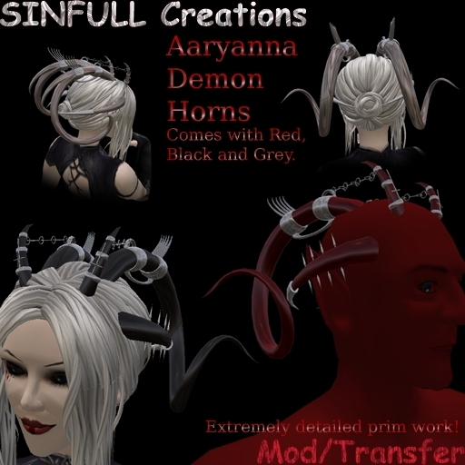Sinfull Aaryanna horns