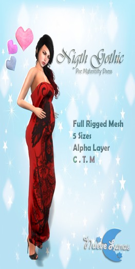Maternity Night Gothic TubeGown