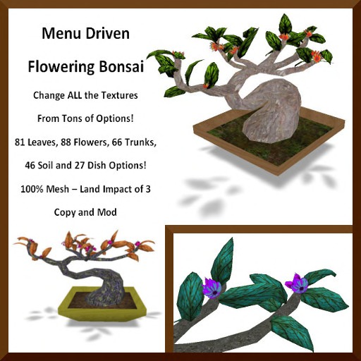 Menu Driven Flowering Bonsai Tree