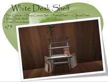 White Shelf Desk