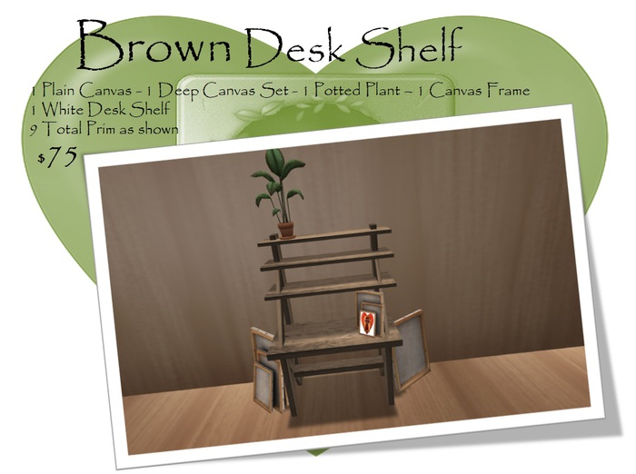 Brown Shelf Desk