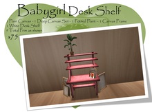 Babygirl Pink Desk Shelf