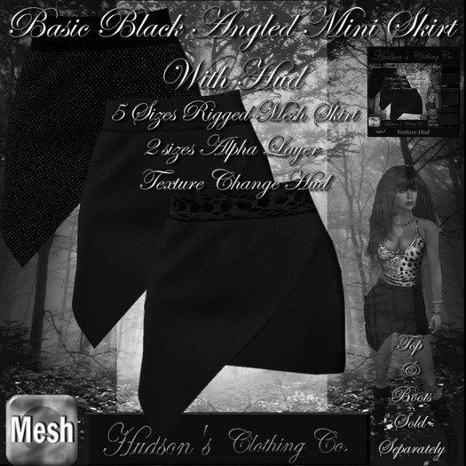 DEMO SKIRT only Basic Black Angled Mini* ~Candace Hudson