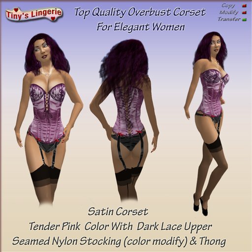 Lily Corset, Pink